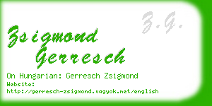 zsigmond gerresch business card